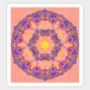 Delicate kaleidoscope in the colors of summer Sticker